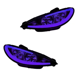 چراغ جلو خودرو گروه پژوهش صنعت مدرن مدل 3D-Wild-Purp مناسب برای پژو 206 بسته دو عددی