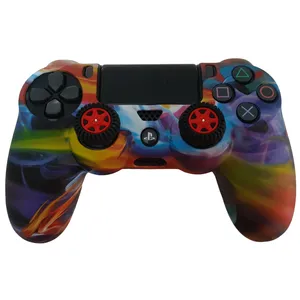 محافظ دسته پلی استیشن ۴ مدل rainbow wheel به همراه روکش آنالوگ