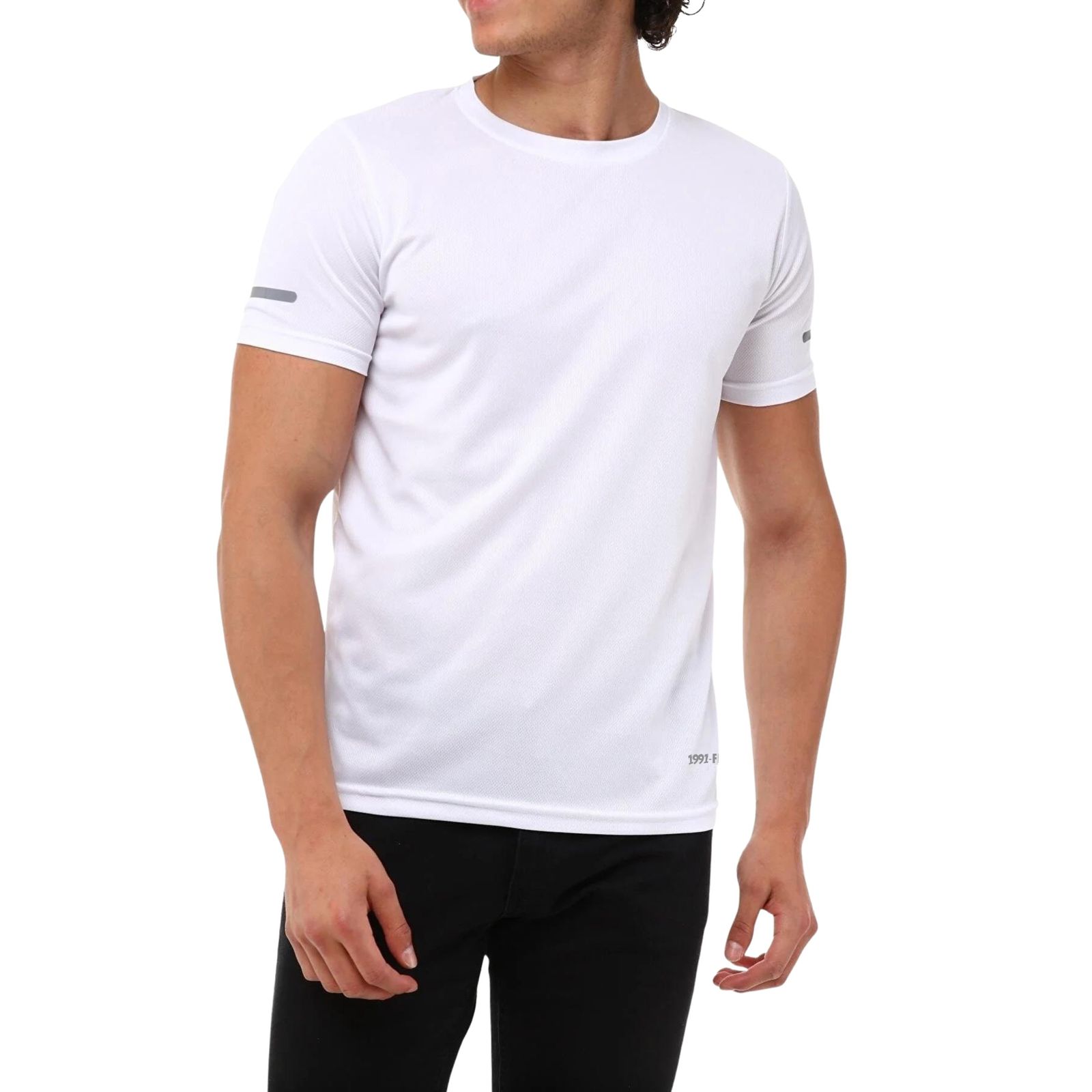 تی شرت آستین کوتاه ورزشی مردانه نوزده نودیک مدل TS1962 W -  - 1
