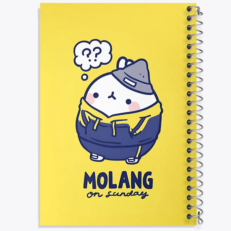 دفتر شطرنجی 50 برگ خندالو طرح مولانگ (Molang) کد N3724