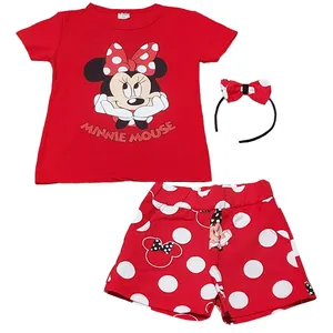 ست 3 تکه لباس دخترانه مدل میکی موس