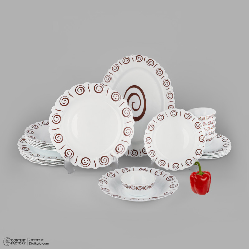 سرویس غذاخوری 25 پارچه 6 نفره مدل  اسپیرال