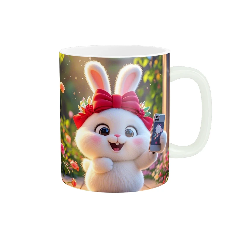 ماگ پاد آفرین طرح خرگوش کد 3149