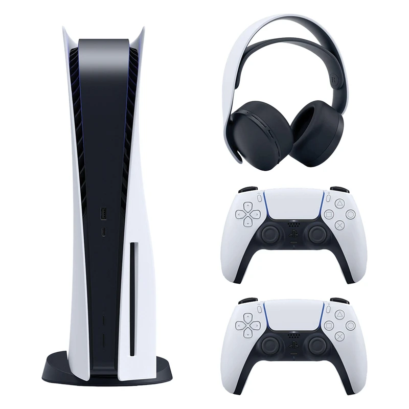 مجموعه کنسول بازی سونی مدل PlayStation 5 Drive به همراه هدست سونی Pulse 3D و دسته اضافی