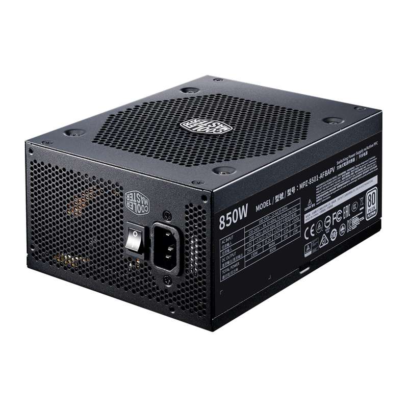منبع تغذیه کامپیوتر کولر مستر مدل V850 PLATINUM منبع تغذیه کامپیوتر کولر مستر مدل V850 PLATINUM