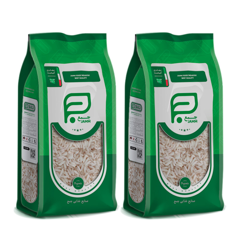 برنج طارم هاشمی مازندران جمع - 900 گرم بسته 2 عددی