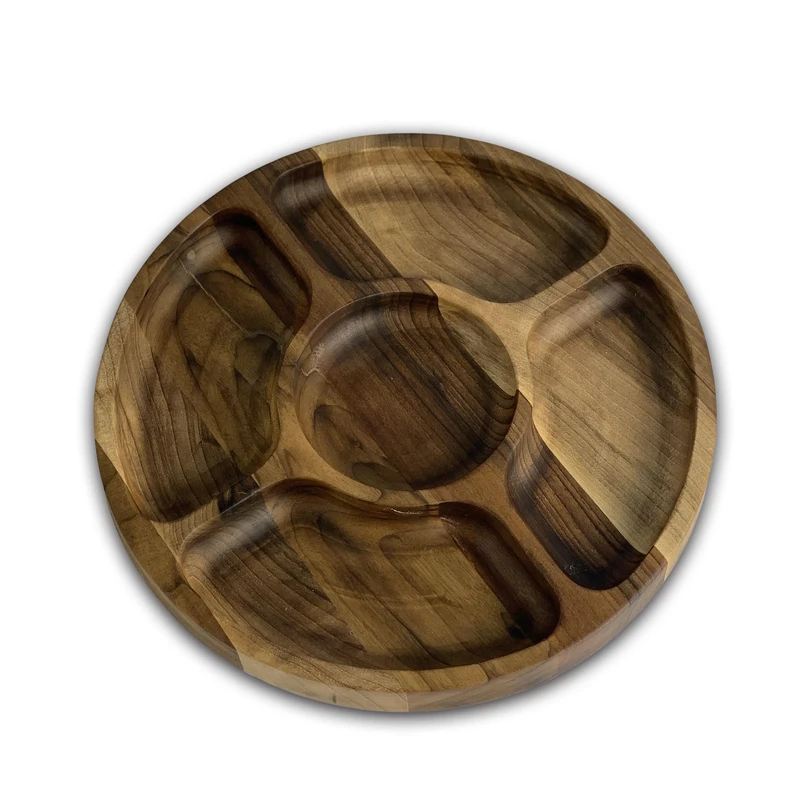 اردو خوری چوبی گرد 5خانه مدل 001