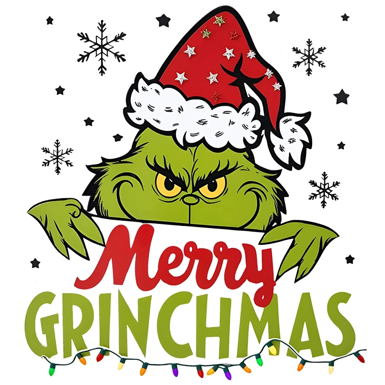 استیکر پارچه و لباس پاد آفرین مدل کریسمس کد DKST683