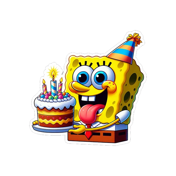 استیکر پارچه و لباس پاد آفرین طرح باب اسفنجی کد 558