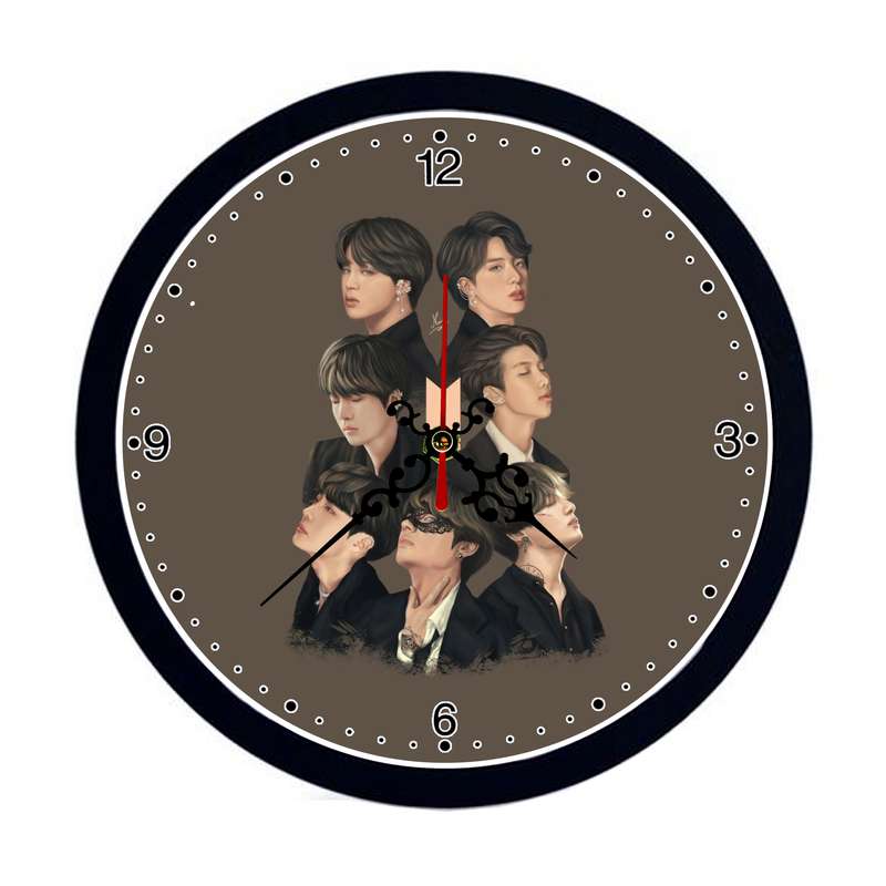 ساعت دیواری مدل گروه موسیقی بی تی اس کد s-160