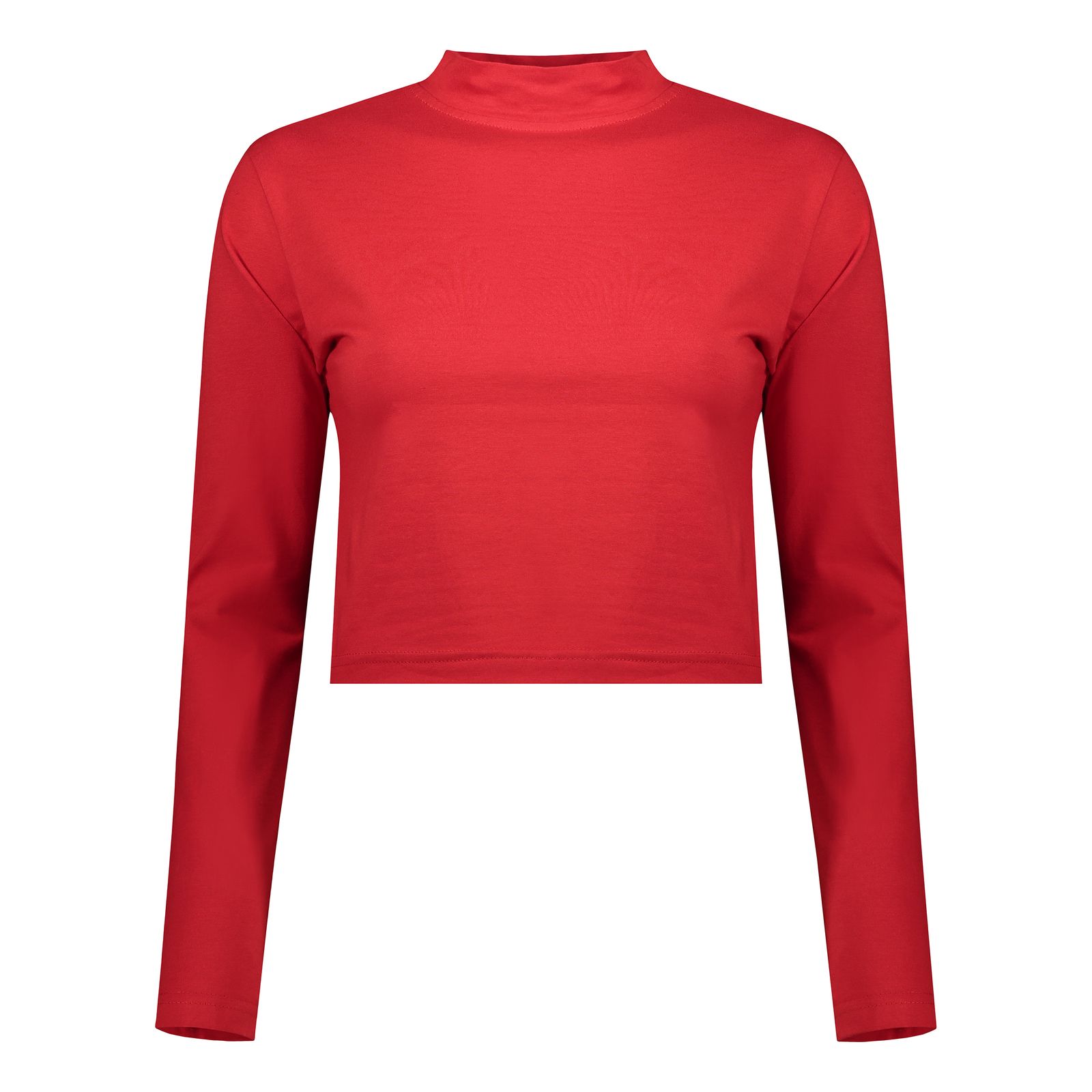 کراپ‌ تی‌شرت آستین بلند زنانه کانتکس مدل 200 -  - 1