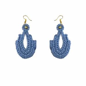 گوشواره دست دوز زنانه مدل قلاب بافی کد Gosh - 006