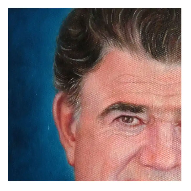 نقاشی رنگ و روغن طرح استاد محمدرضا شجریان کد 1002