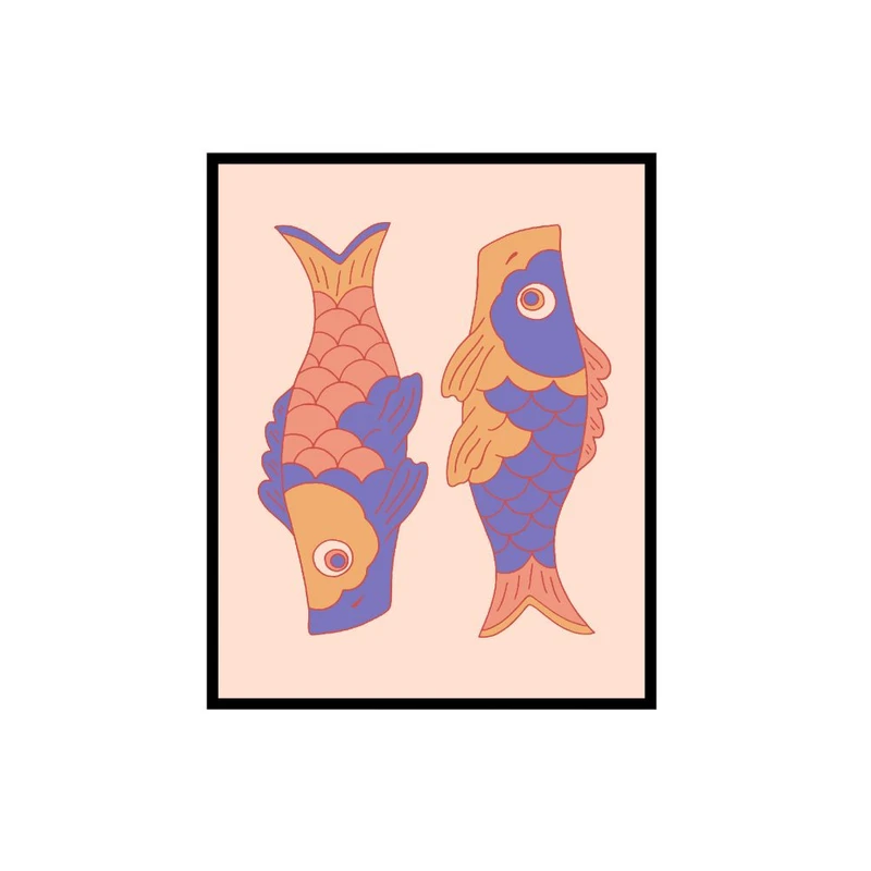 پوستر مدل چاپ آبزیان