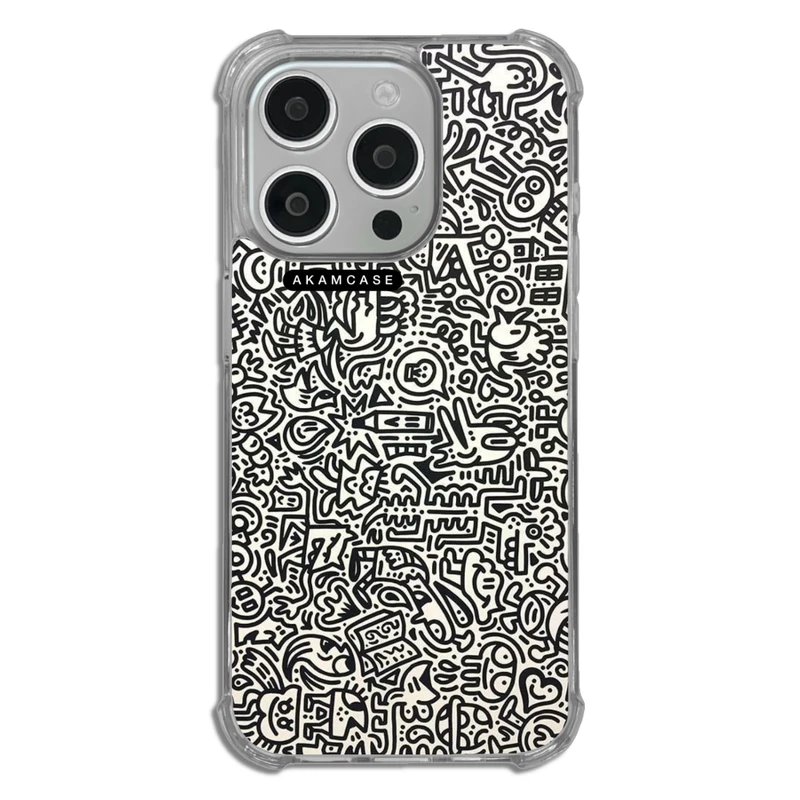 کاور آکام مدل AMC-WTA15PRO-DOODLE17 مناسب برای گوشی موبایل اپل iPhone 15 Pro