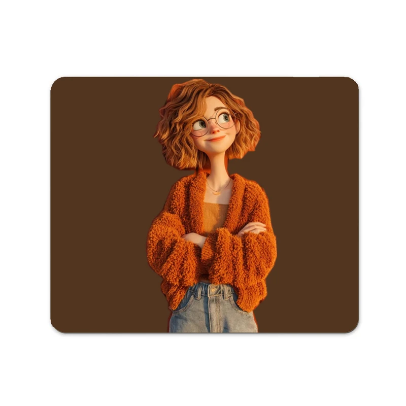 ماوس پد پاد آفرین طرح دختر کد 615 سایز 19*24 سانتی متر