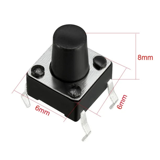 میکرو سوئیچ مدل Vertical-6×6×8-4P