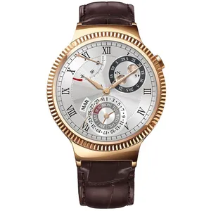 ساعت هوشمند هواوی مدل  Steel Case With Brown Suture Leather Strap
