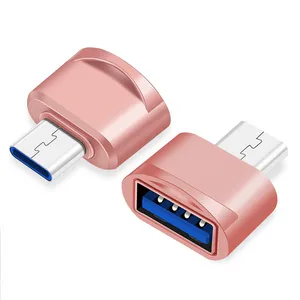 مبدل USB 2.0 به USB-C کد AC1001 OTG بسته 2 عددی