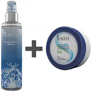 پک اسپری مردانه سی گل مدل Platinum و کرم مرطوب کننده مدل Silk حجم 100 میلی لیتر