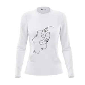 تی شرت آستین بلند زنانه مدل نیم رخ