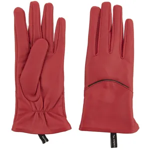دستکش زنانه چرم مشهد مدل Red R172
