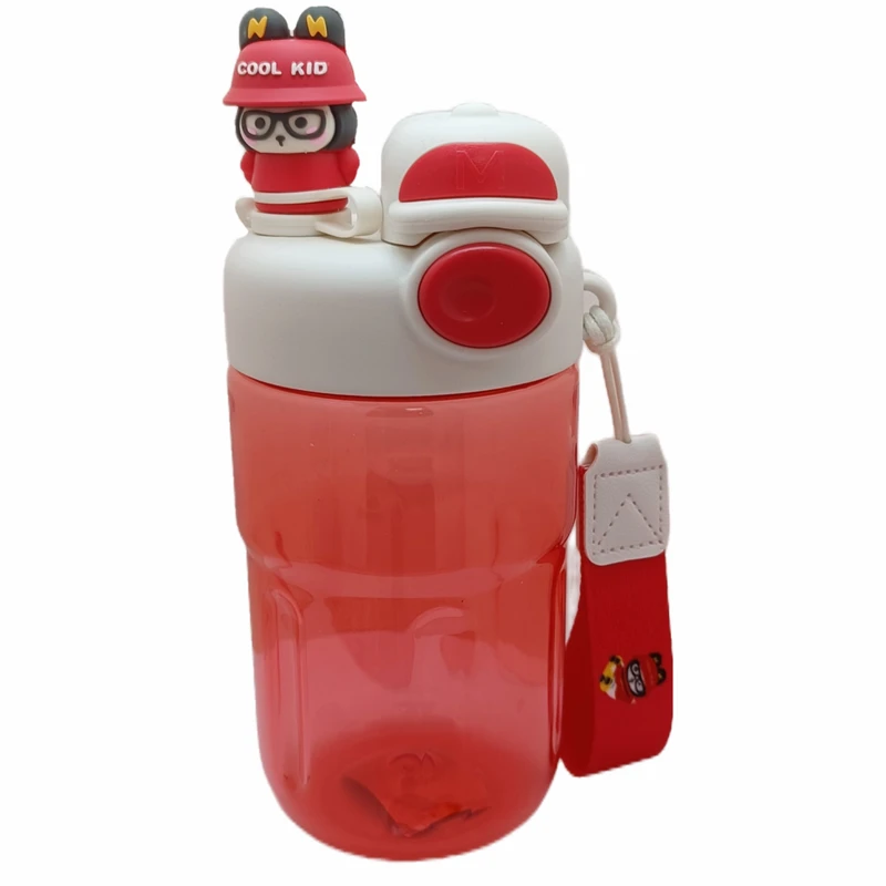 قمقمه کودک مدل نی دار بند دار طرح خرگوش گنجایش 0.65 میلی لیتر