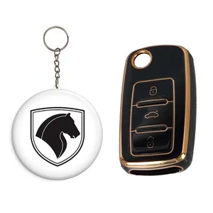 کاور ریموت و سوئیچ خودرو قطعه سازان کبیر مدل COV-SAMAND-3010404 مناسب برای سمند به همراه جاسوئیچی