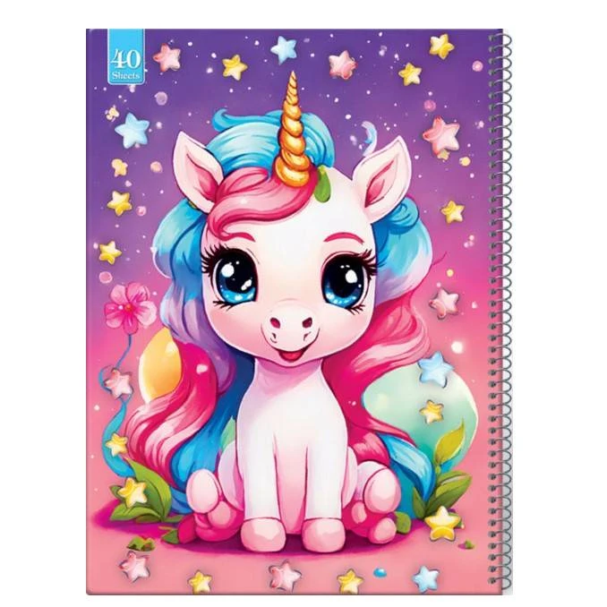 دفتر مشق 40 برگ مدل مجلد طرح کیوت کد 4020