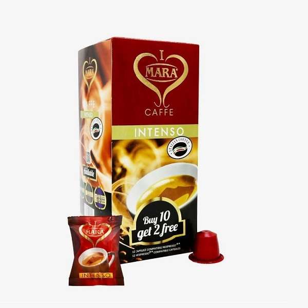 کپسول قهوه اینتنسو مارا بسته 12 عددی