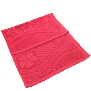 حوله دستی مدل موج گل  سایز 30x60 سانتی متر