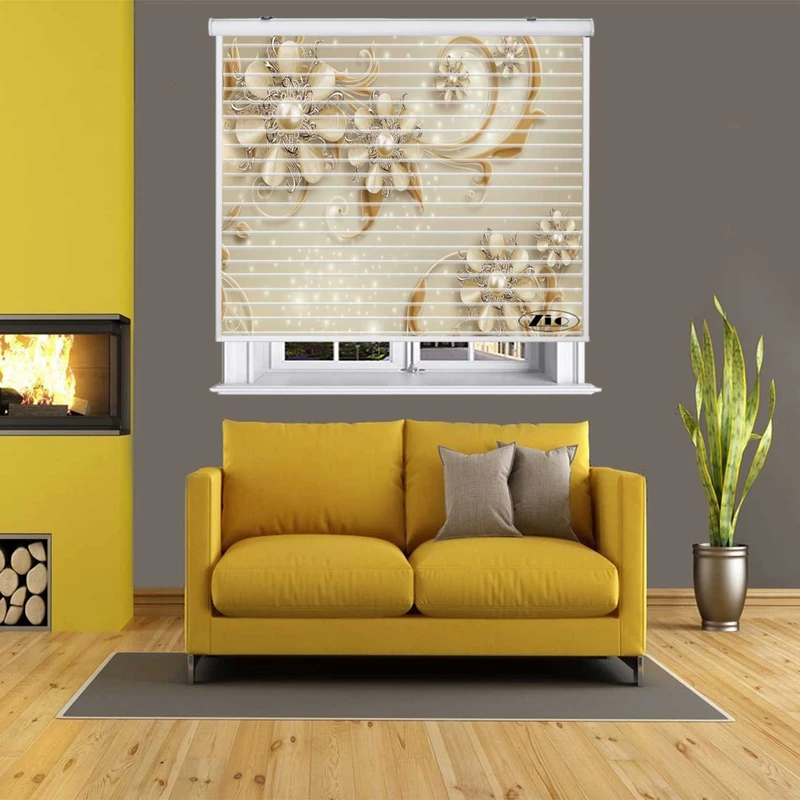 پرده زبرا زیو مدل سیلوئت 3D1320 سایز 150x150 سانتی متر