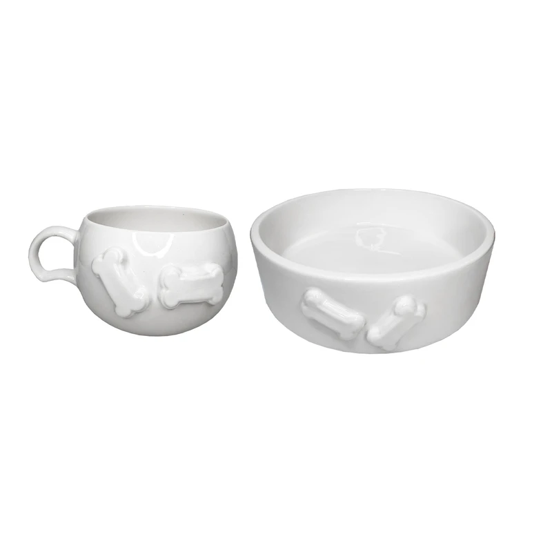 ظرف غذا حیوانات خانگی کد 01OP به همراه ماگ