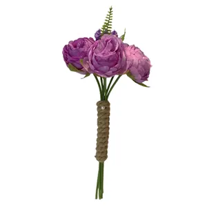 دسته گل مصنوعی مدل پیونی کد 669