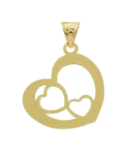 آویز گردنبند طلا 18 عیار زنانه الن نار مدل قلب