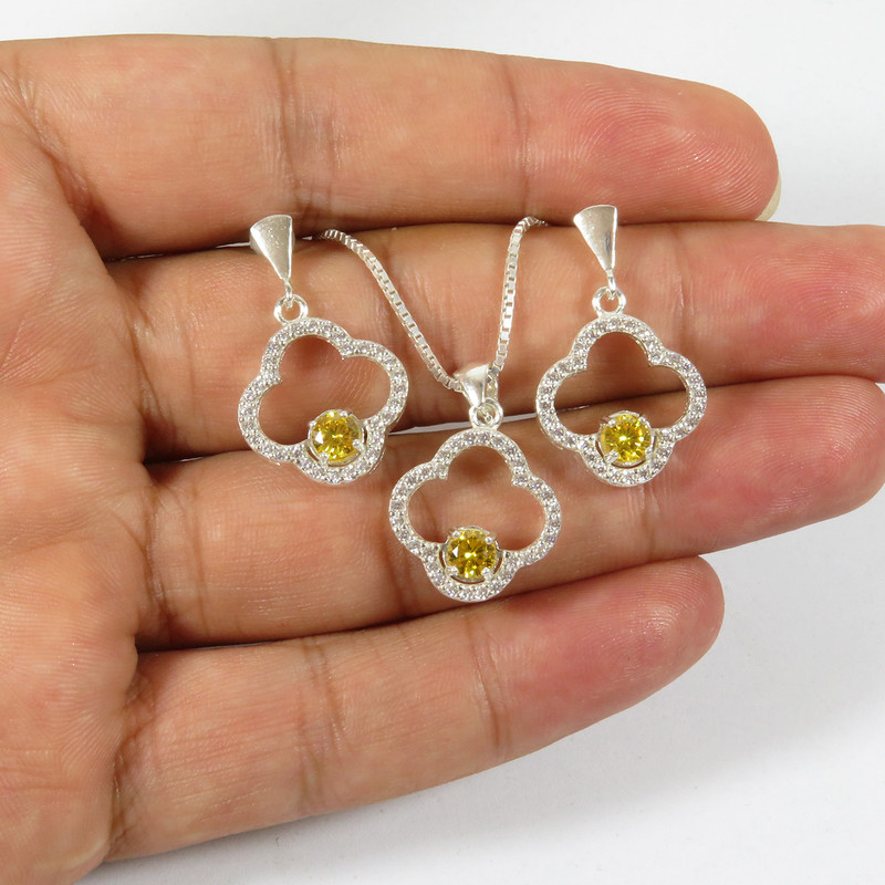 نیم ست نقره زنانه کد AV185-S4.5 C3 نیم ست نقره زنانه کد AV185-S4.5 C3