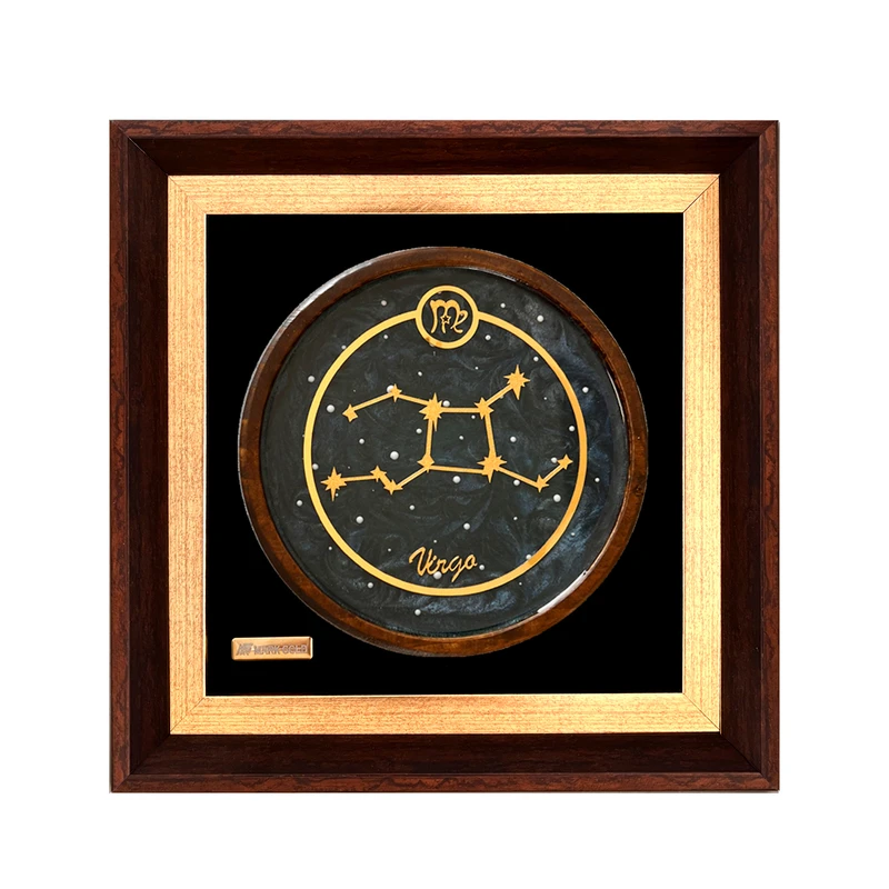 تابلو طلا کوب مارک گلد طرح ماه تولد شهریور کد TS06S