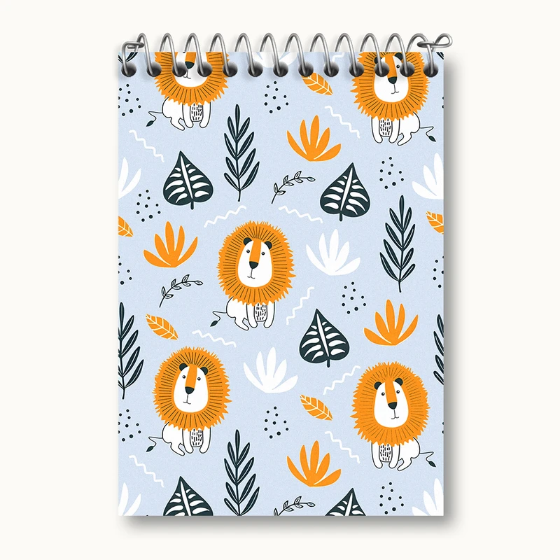 دفتر یادداشت 50 برگ خندالو طرح پترن شیر کد N5395