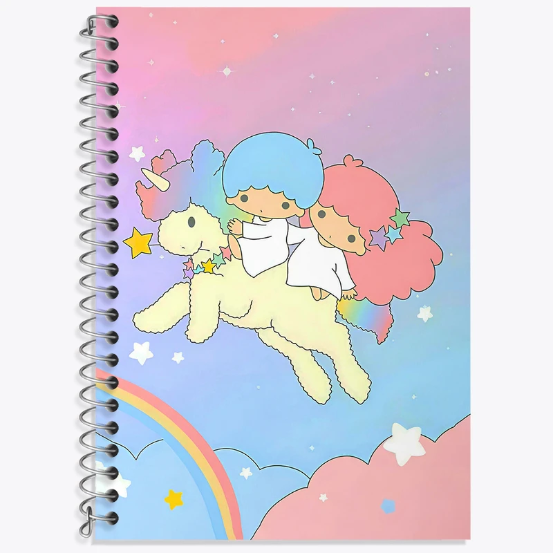 دفتر زبان 50 برگ خندالو مدل دو خط طرح عاشقانه کد N4769