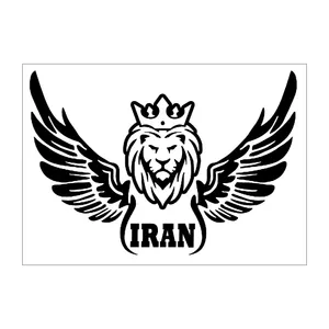 برچسب بدنه خودرو مدل شیر بالدار کد ما08 بسته 2 عددی