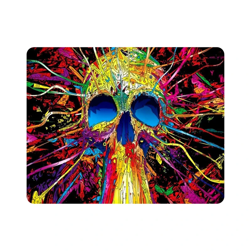 ماوس پد اطلس آبی طرح جمجمه و اسکلت مدل T1339