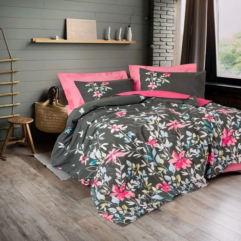 سرویس ملحفه 2 نفر 4 تکه کاتن باکس مدل MERLI PEMBE