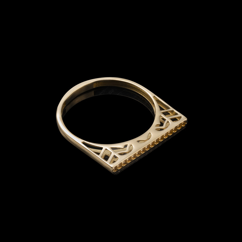 انگشتر طلا 18 عیار زنانه جواهری سون مدل 3220