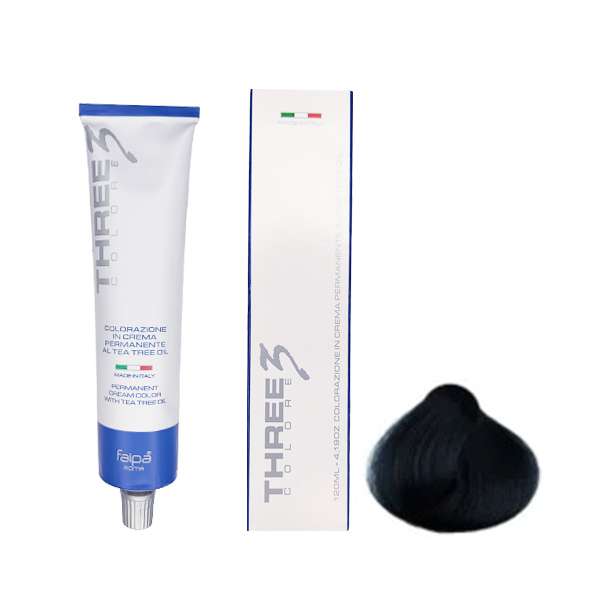 رنگ مو تری کالر شماره 1B حجم 120 میلی لیتر رنگ مشکی پرکلاغی