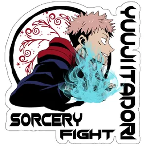 استیکر لپ تاپ مدل Soercery Fight - Yuuji Itadori Strong Fire