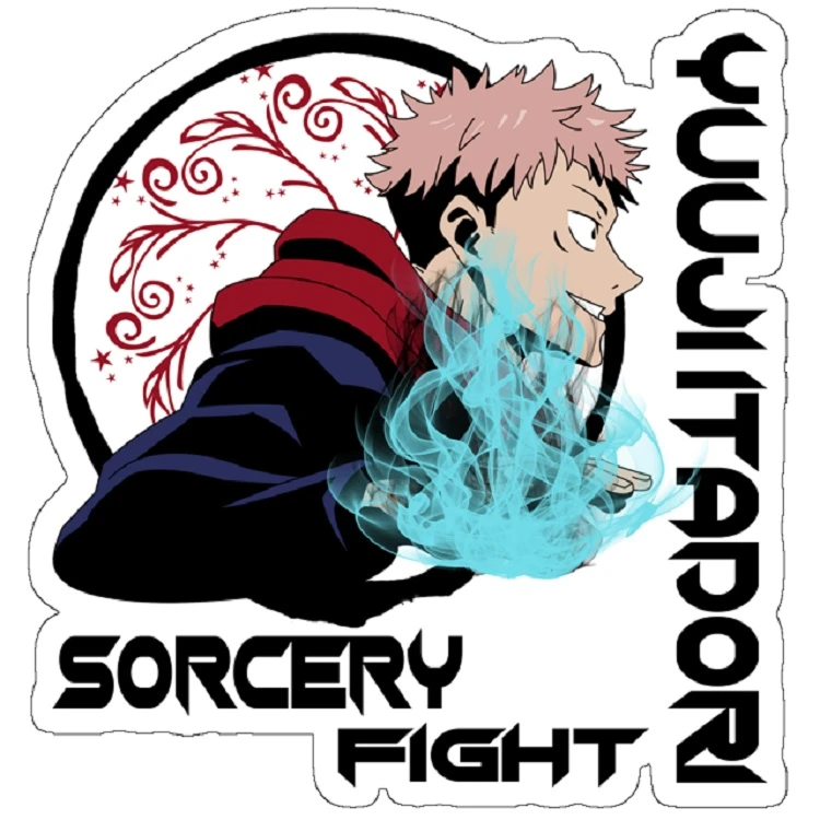 استیکر لپ تاپ مدل Soercery Fight - Yuuji Itadori Strong Fire