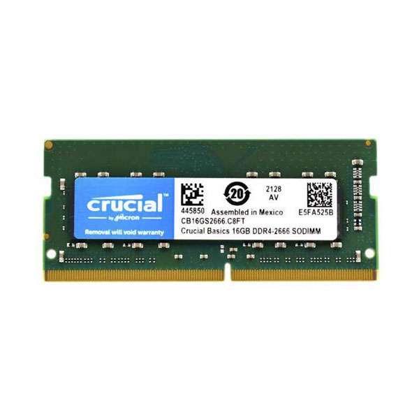 رم لپ تاپ DDR4 تک کاناله 2666 مگاهرتز CL19 کروشیال مدل CB16GS2666.C8FT ظرفیت 16 گیگابایت