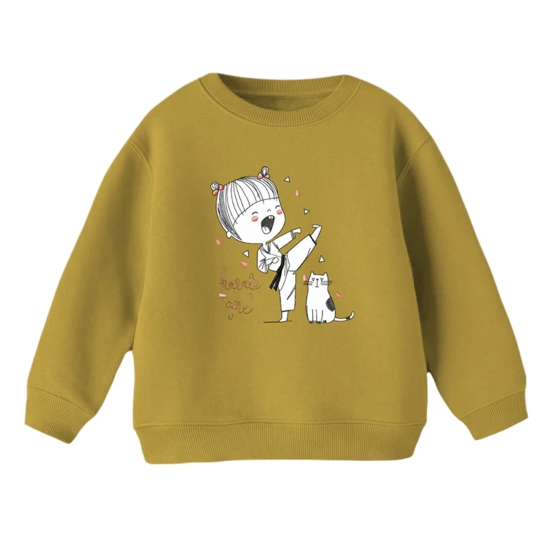 سویشرت بچگانه مدل دخترک و گربه کد 2 