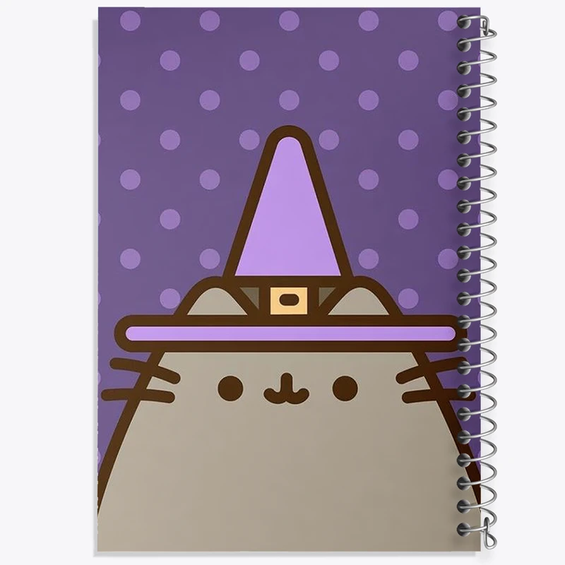 دفتر ژورنال نویسی 50 برگ خندالو مدل نقطه ای طرح پوشین گربه بامزه کد N2049