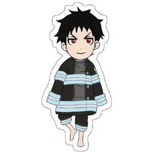 استیکر لپ تاپ مدل Fire Force - Chibi Cute Kusakabe Shinra